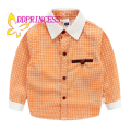 China wholesales boy plaid shirt kids' check shirt long sleeve cotton t shirt